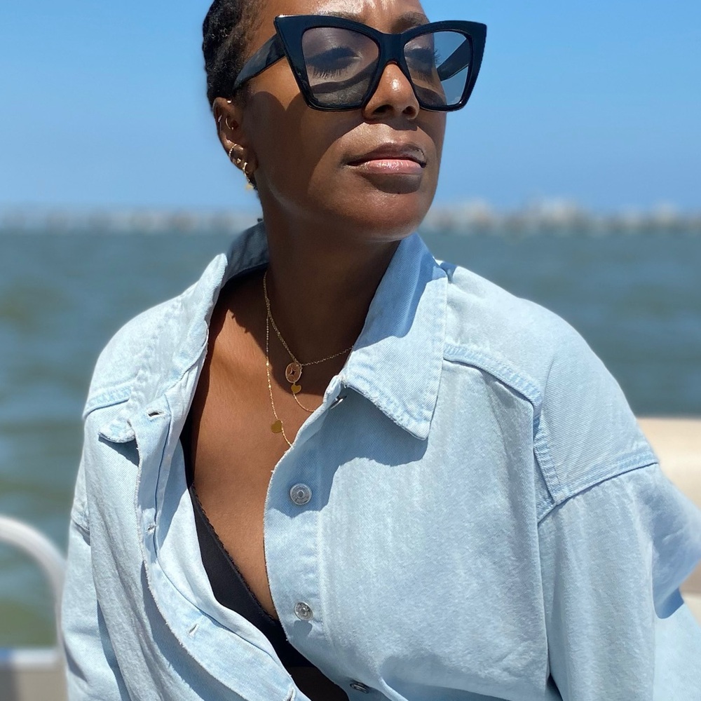 ASOS Oversize Black Cat Eye Sunglasses